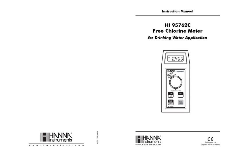 Hanna Instruments HI 95762C instruction manual Hanna Instruments HI 95762C instruction manual