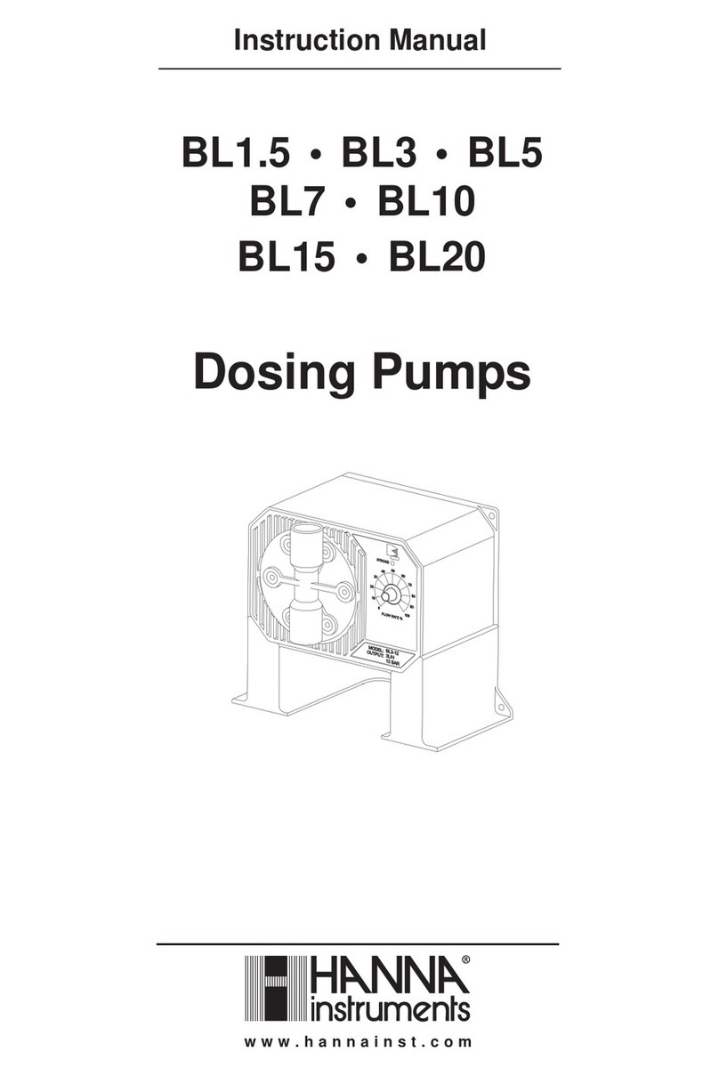 Hanna Instruments BL Series Pumps instruction manual Hanna Instruments BL Series Pumps instruction manual