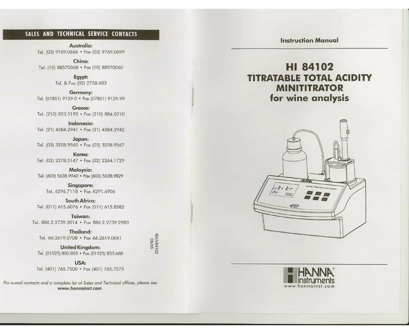 Hanna Instruments HI 84102 instruction manual
