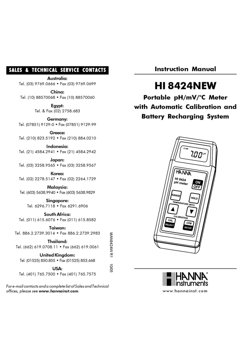 Hanna Instruments HI 8424NEW User manual
