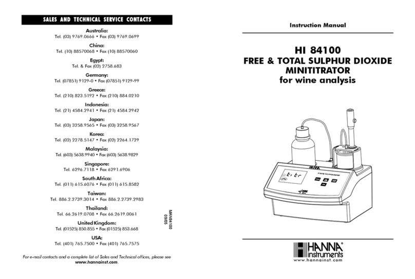 Hanna Instruments HI 84100 User manual