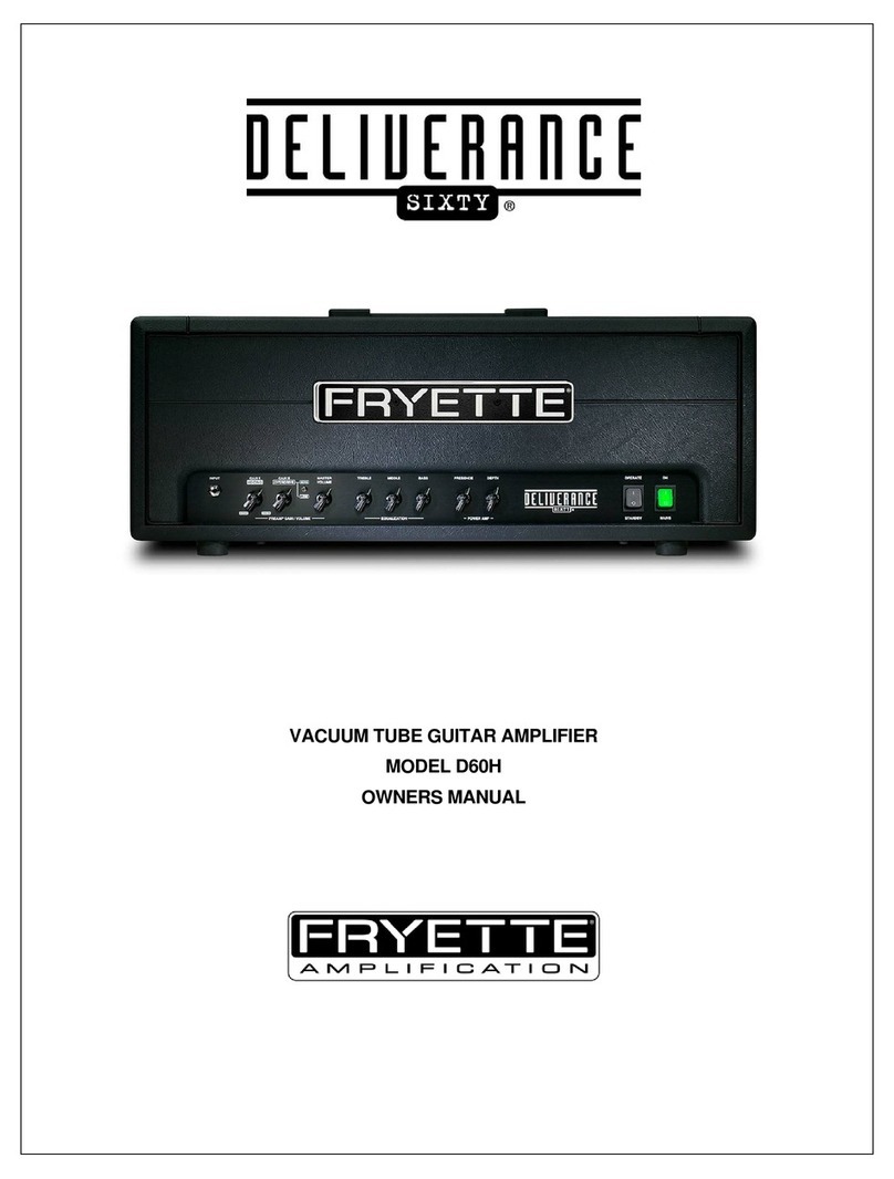 Fryette Deliverance Sixty D60H owner's manual