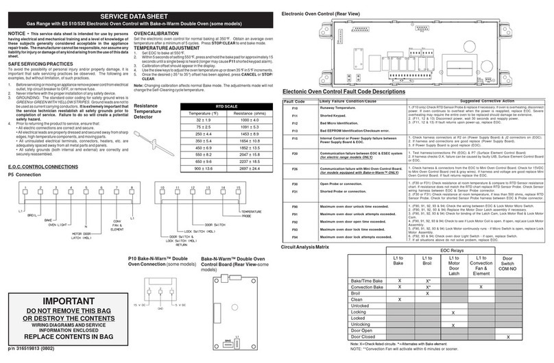 Frigidaire Gas Range User guide
