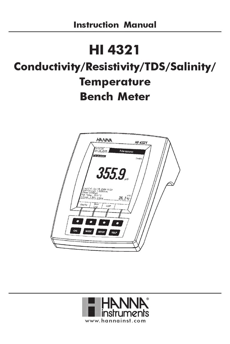 Hanna Instruments HI 4321 instruction manual