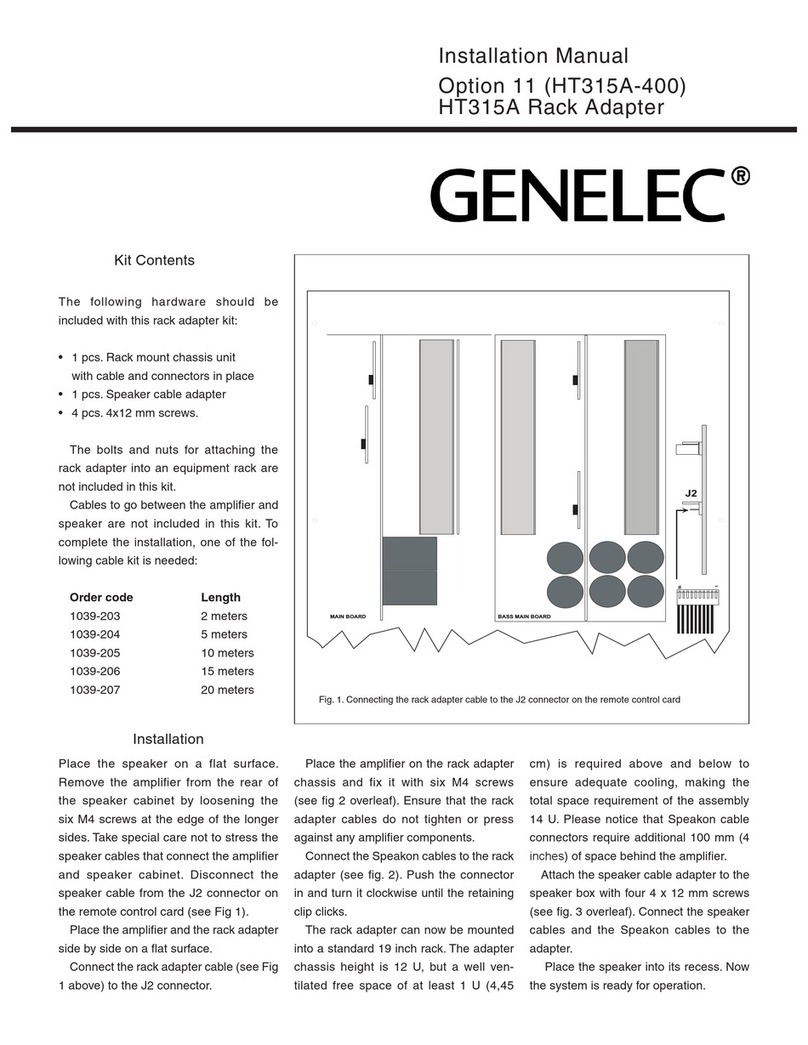 Genelec HT315A installation manual