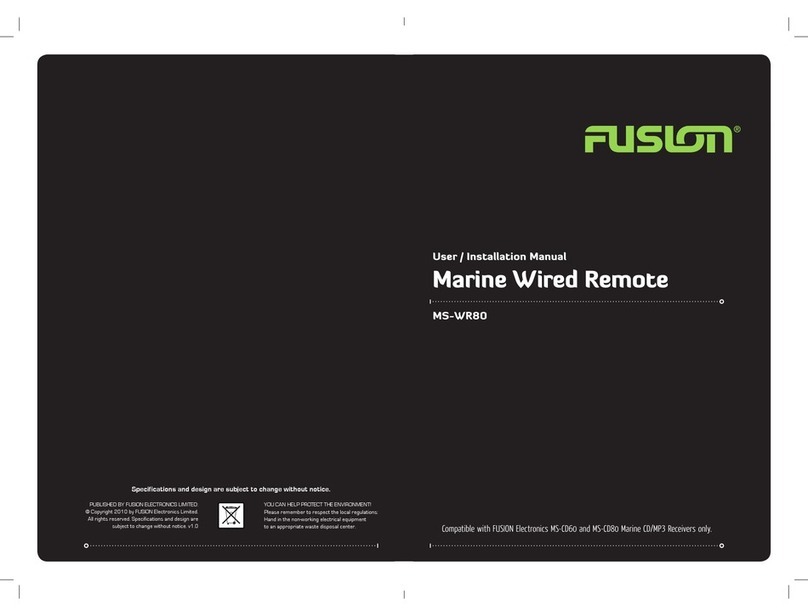 Fusion MS-WR80 User manual Fusion MS-WR80 User manual
