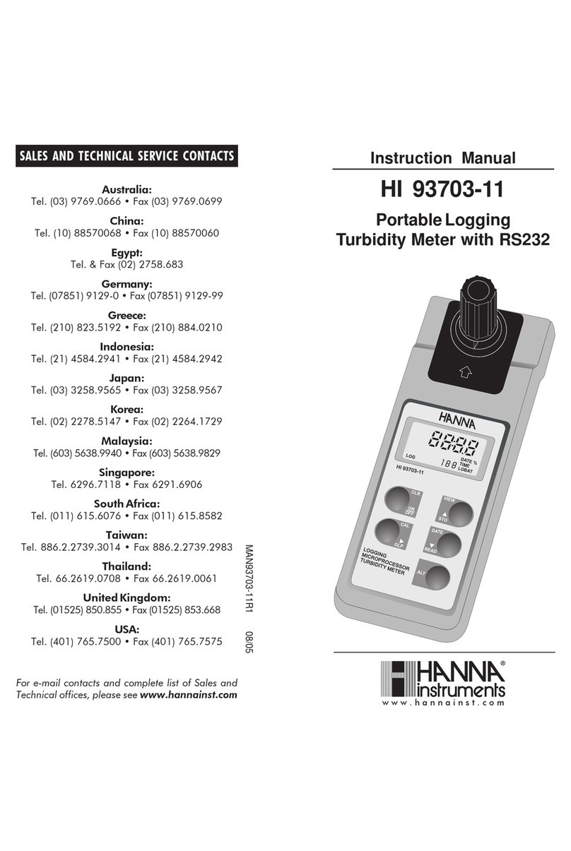 Hanna Instruments HI 93703-11 instruction manual