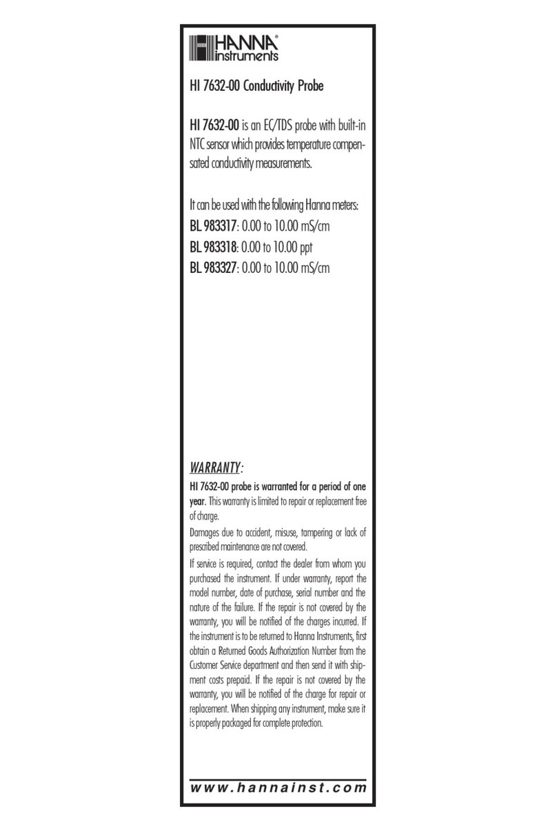 Hanna Instruments HI 7632-00 instruction manual