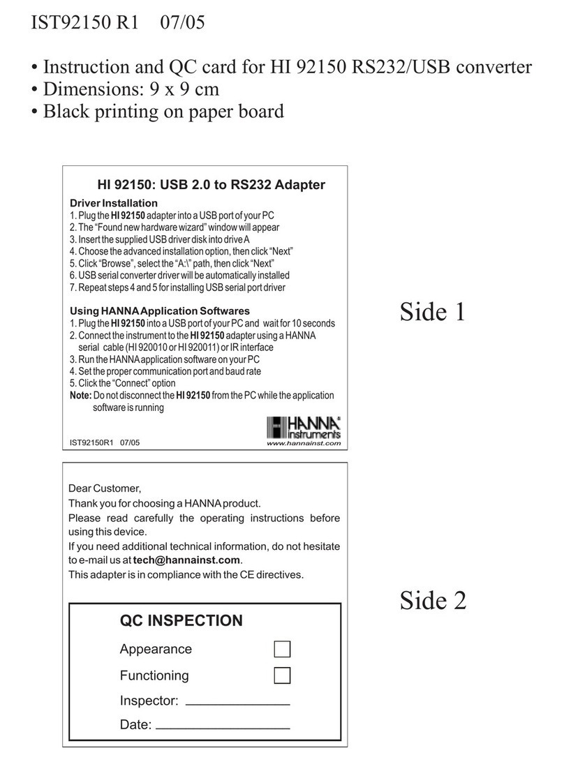 Hanna Instruments HI 92150 instruction manual Hanna Instruments HI 92150 instruction manual