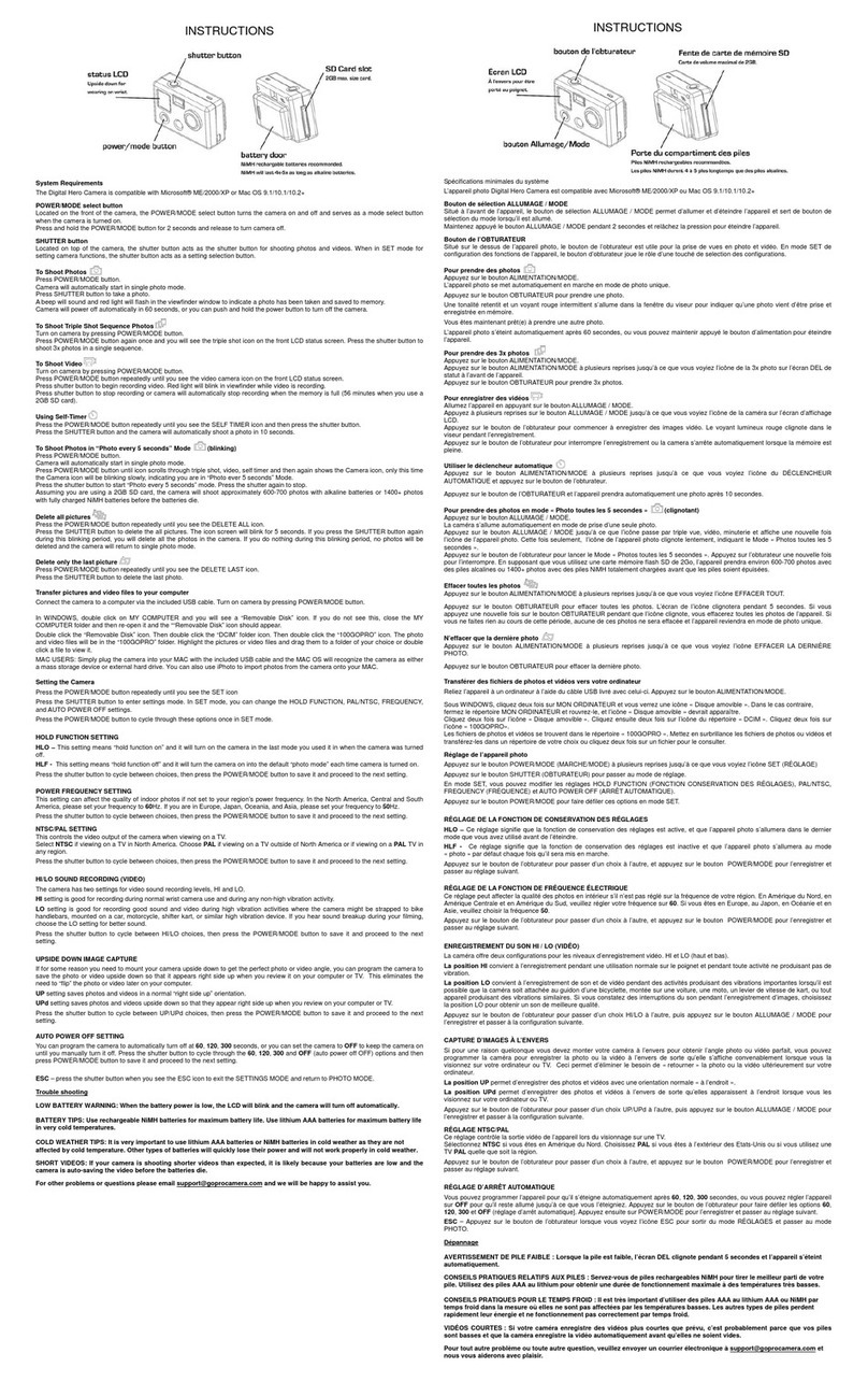 GoPro Digital Camera instructions