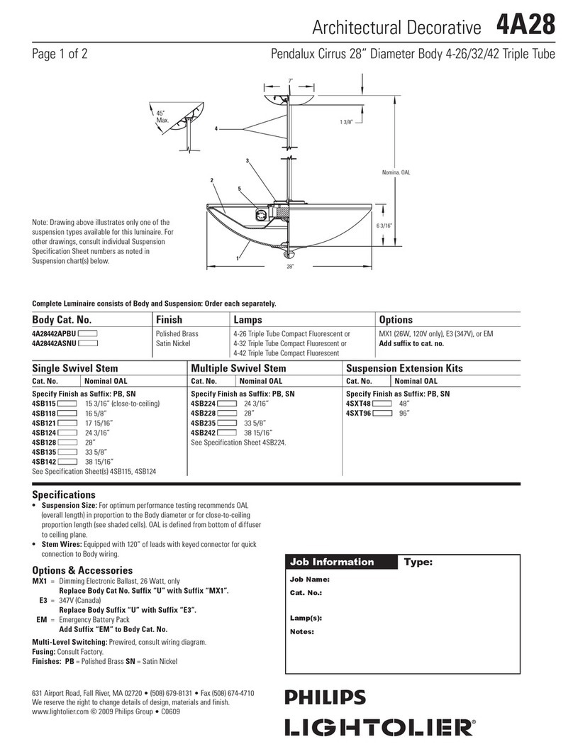 Lightolier Architectural Decorative 4A28 User manual