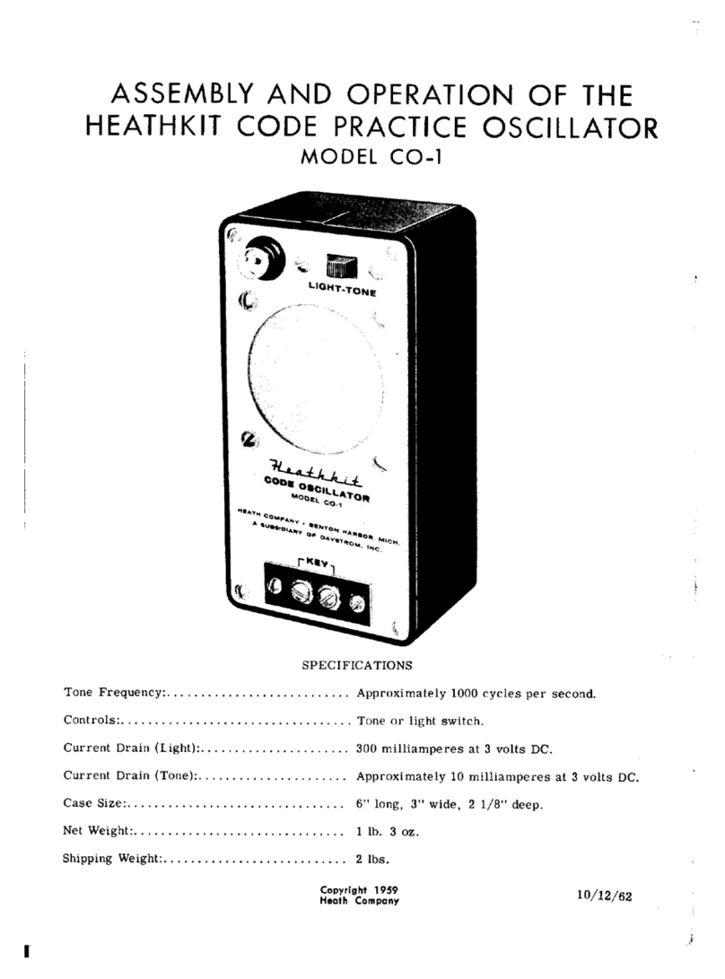 Heath Heathkit CO-1 Operation manual