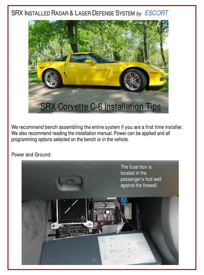 Escort SRX Corvette C-6 Installation tips