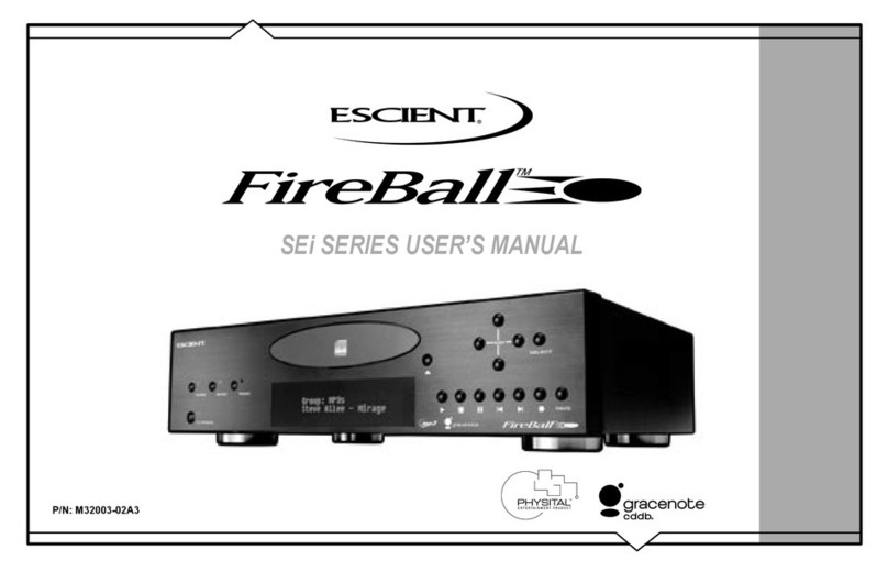 Escient FireBall SEi SERIES User manual