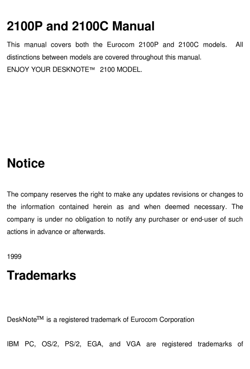 EUROCOM DeskNote 2100P User manual