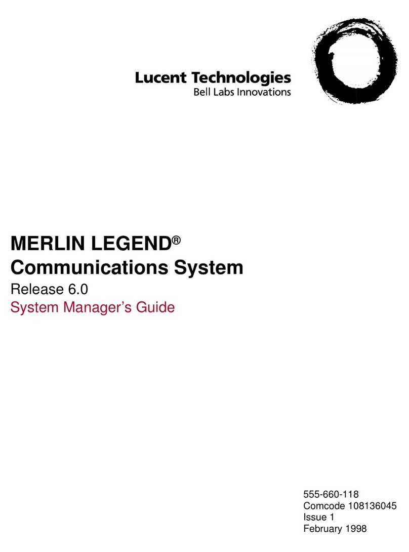 Lucent Technologies MERLIN LEGEND 6 User guide