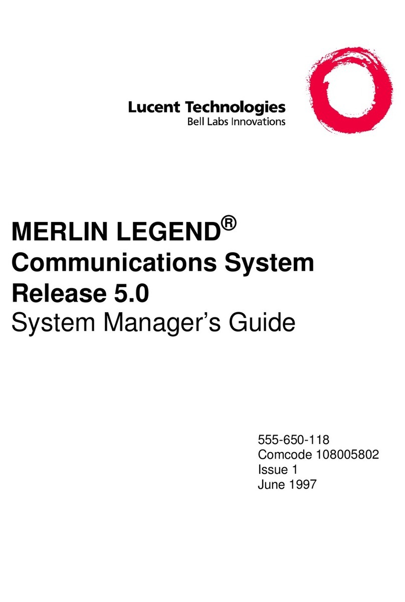 Lucent Technologies MERLIN LEGEND User guide