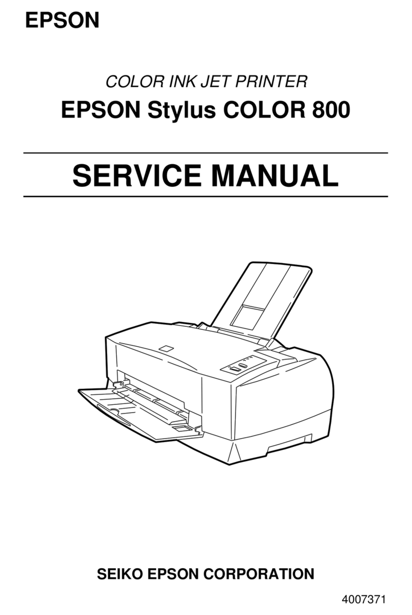 Epson Stylus Color 800 User manual