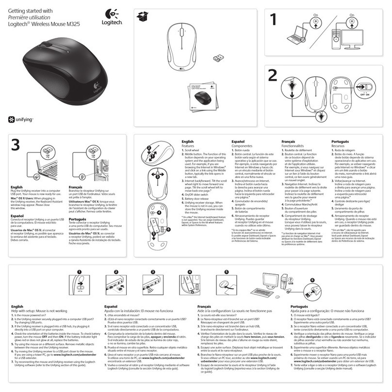 Logitech M325 User manual Logitech M325 User manual