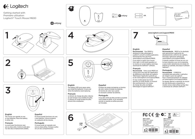 Logitech Touch Mouse M600 User manual