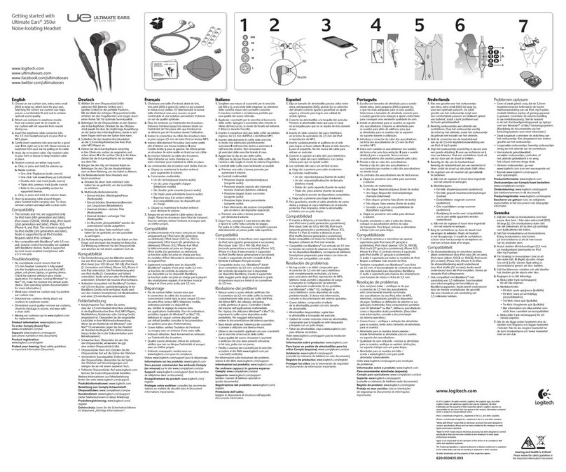 Logitech Ultimate Ears 350vi User manual