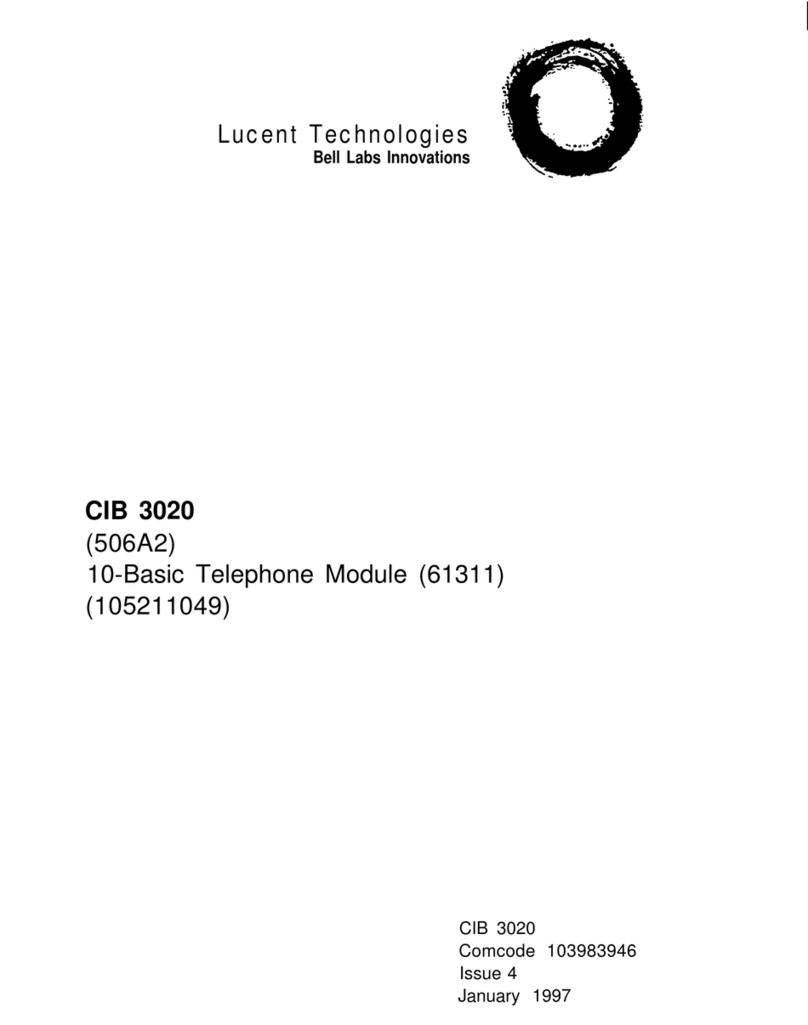 Lucent Technologies CIB 3020 User manual