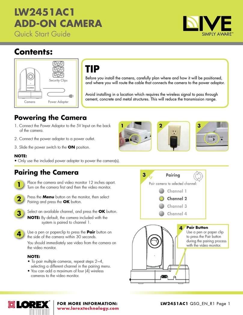 Lorex Add-On Camera LW2451AC1 quick start guide