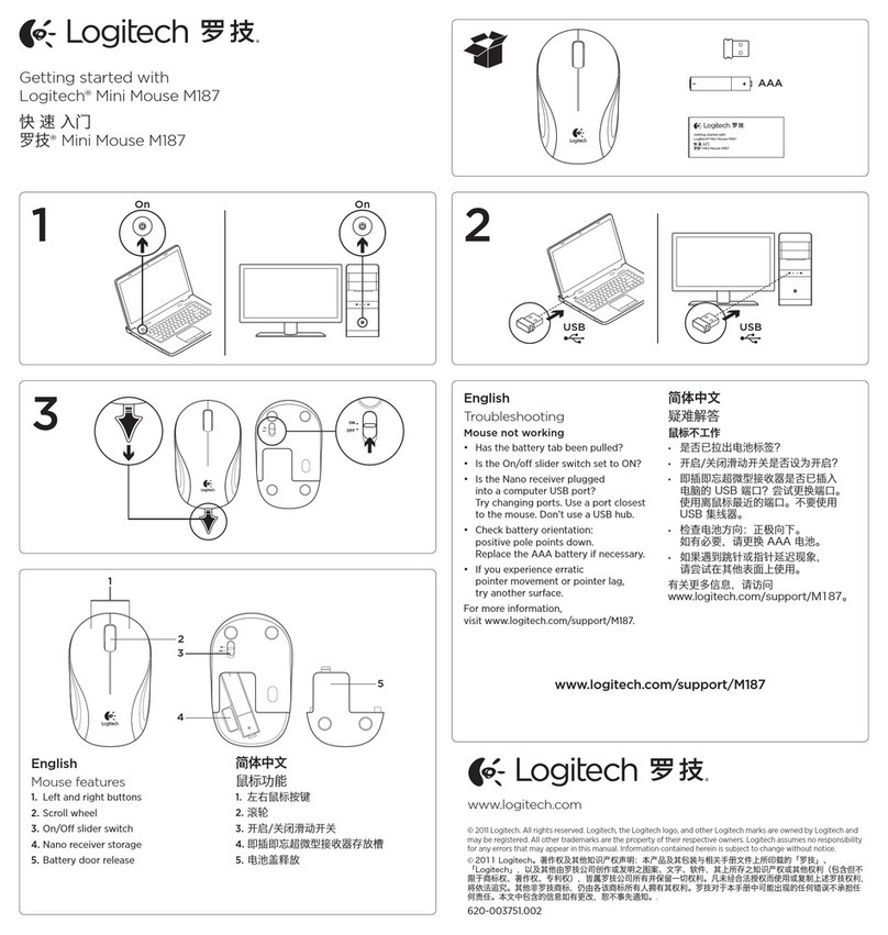 Logitech Mini Mouse M187 Getting started guide