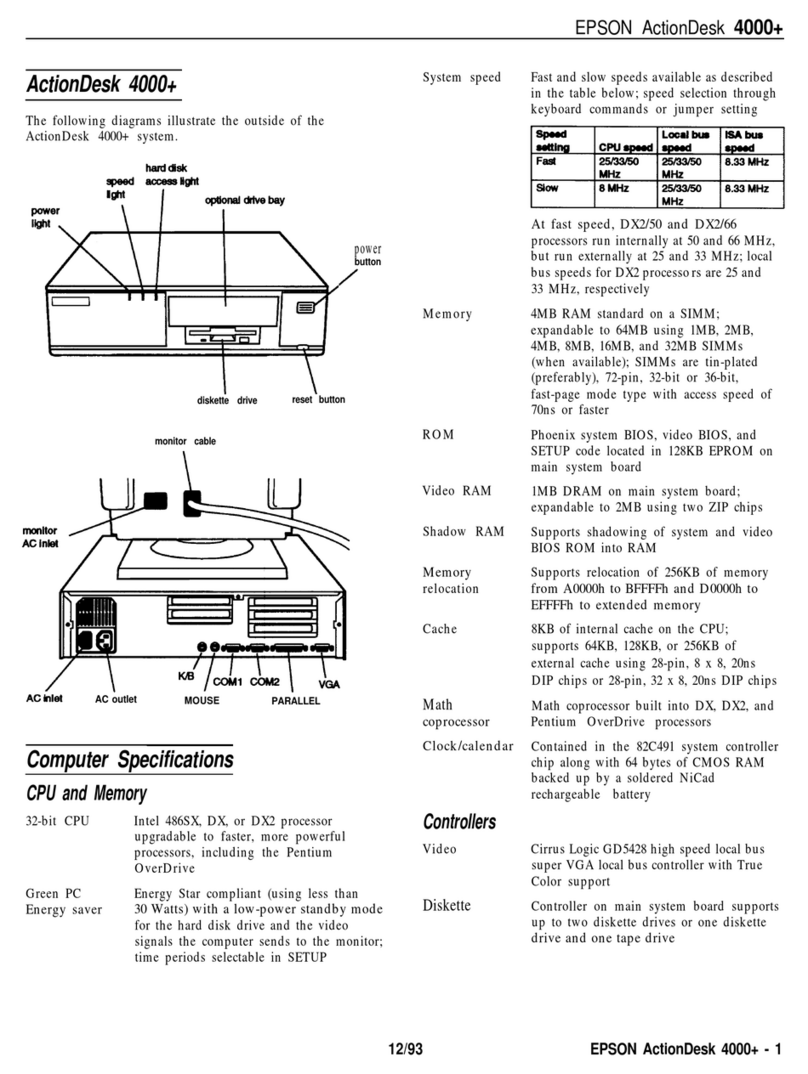 Epson ActionDesk 4000 User manual