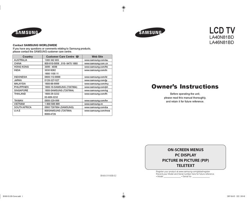 Samsung LA46N81BD User manual Samsung LA46N81BD User manual