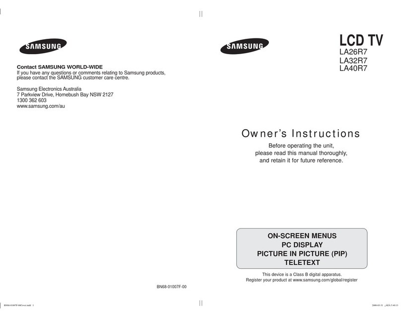 Samsung LA26R7 User manual