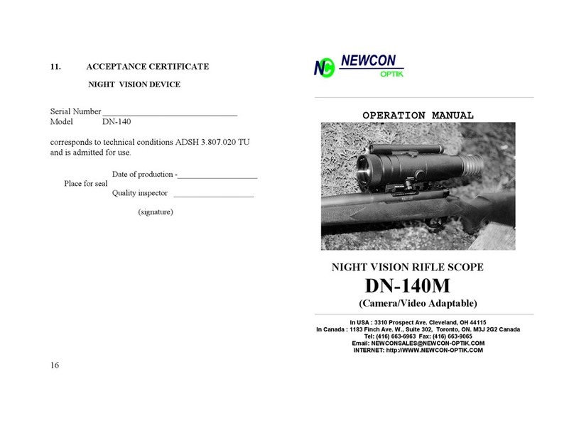 Newcon Optik DN-140 User manual Newcon Optik DN-140 User manual