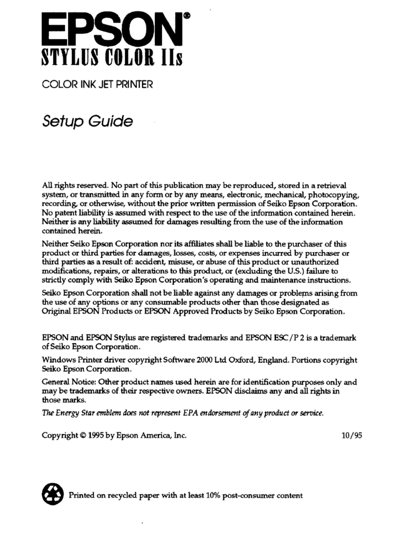 Epson Stylus Color IIs User manual