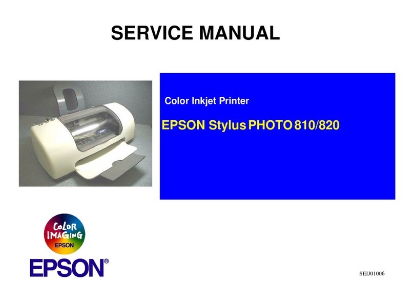 Epson Stylus Photo 820 User manual