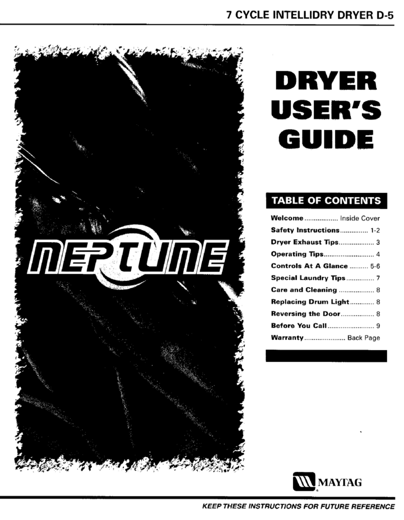 Maytag D-5 User manual