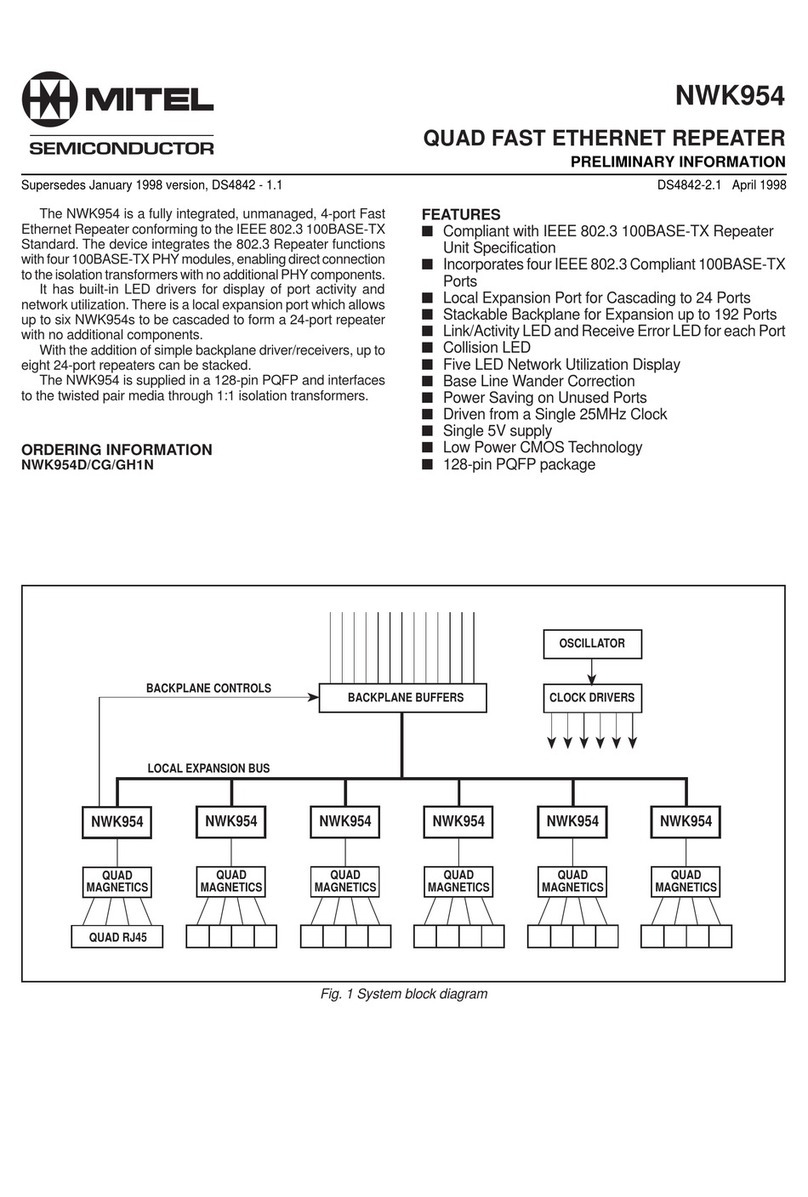 Mitel NWK954 User manual