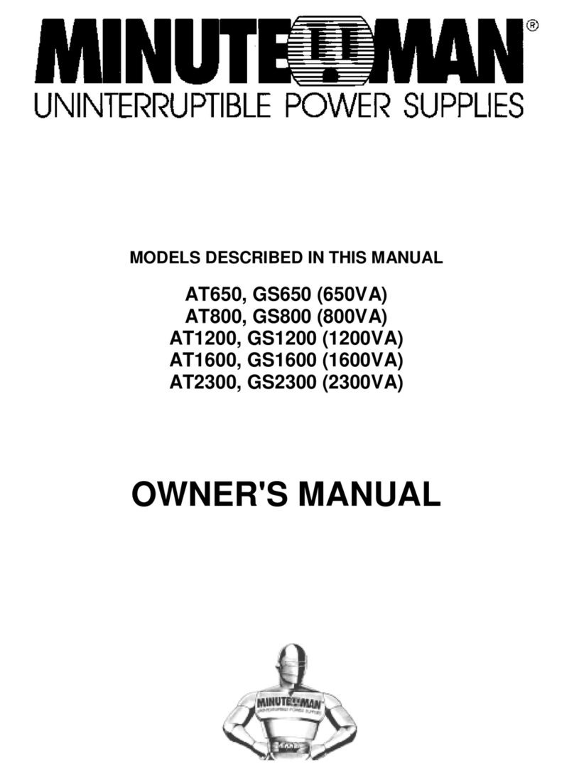 Minuteman AT1200 owner's manual