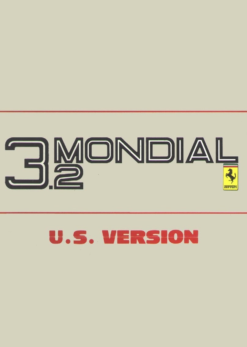 Ferrari Mondial 3.2 owner's manual