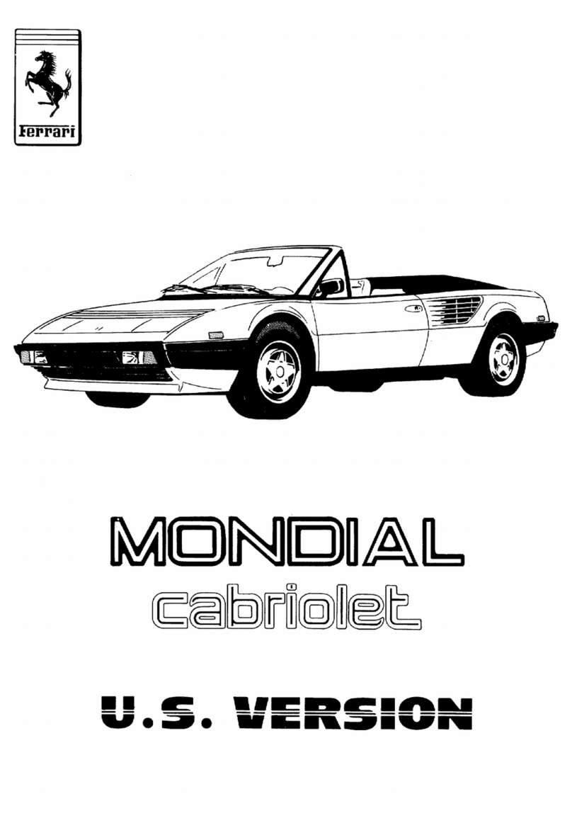Ferrari Mondial Cabriolet User manual
