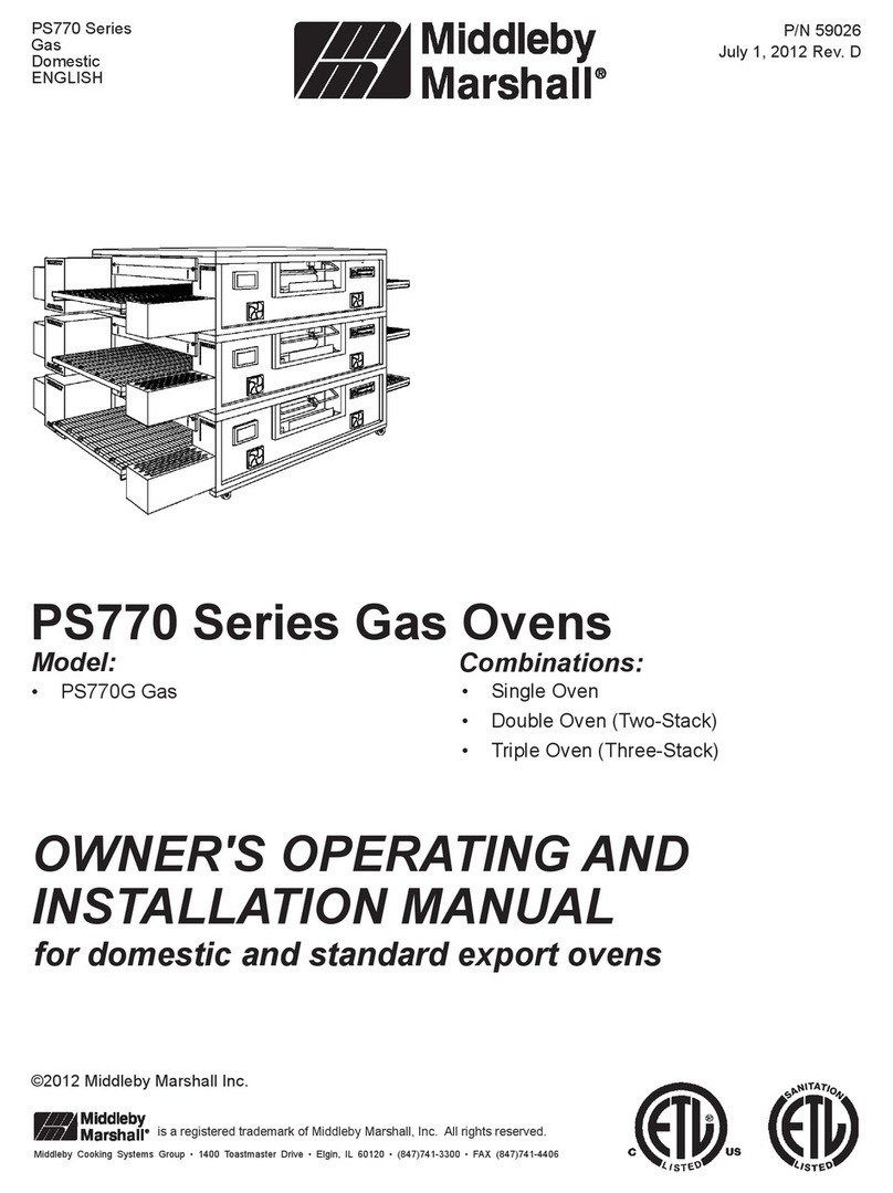 Middleby Marshall PS770 Series Owner's operating and installation manual Middleby Marshall PS770 Series Owner's operating and installation manual