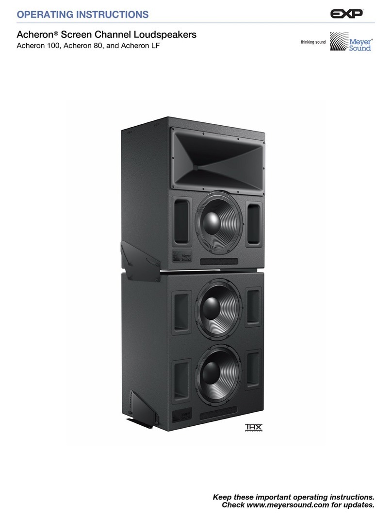 Meyer Sound Acheron 100 User manual