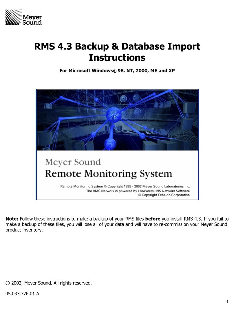 Meyer Sound RMS 4.3 instructions