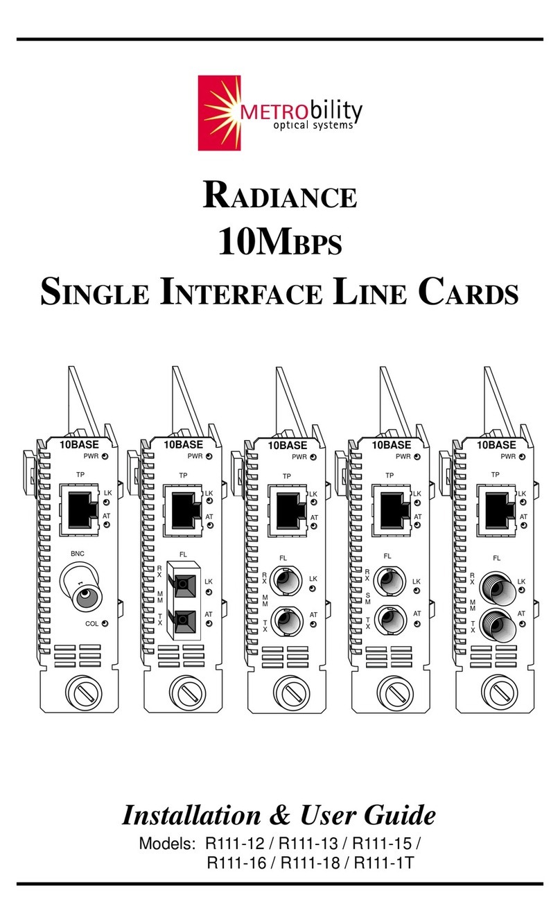 METRObility Optical Systems R111-12 r Installation & user guide