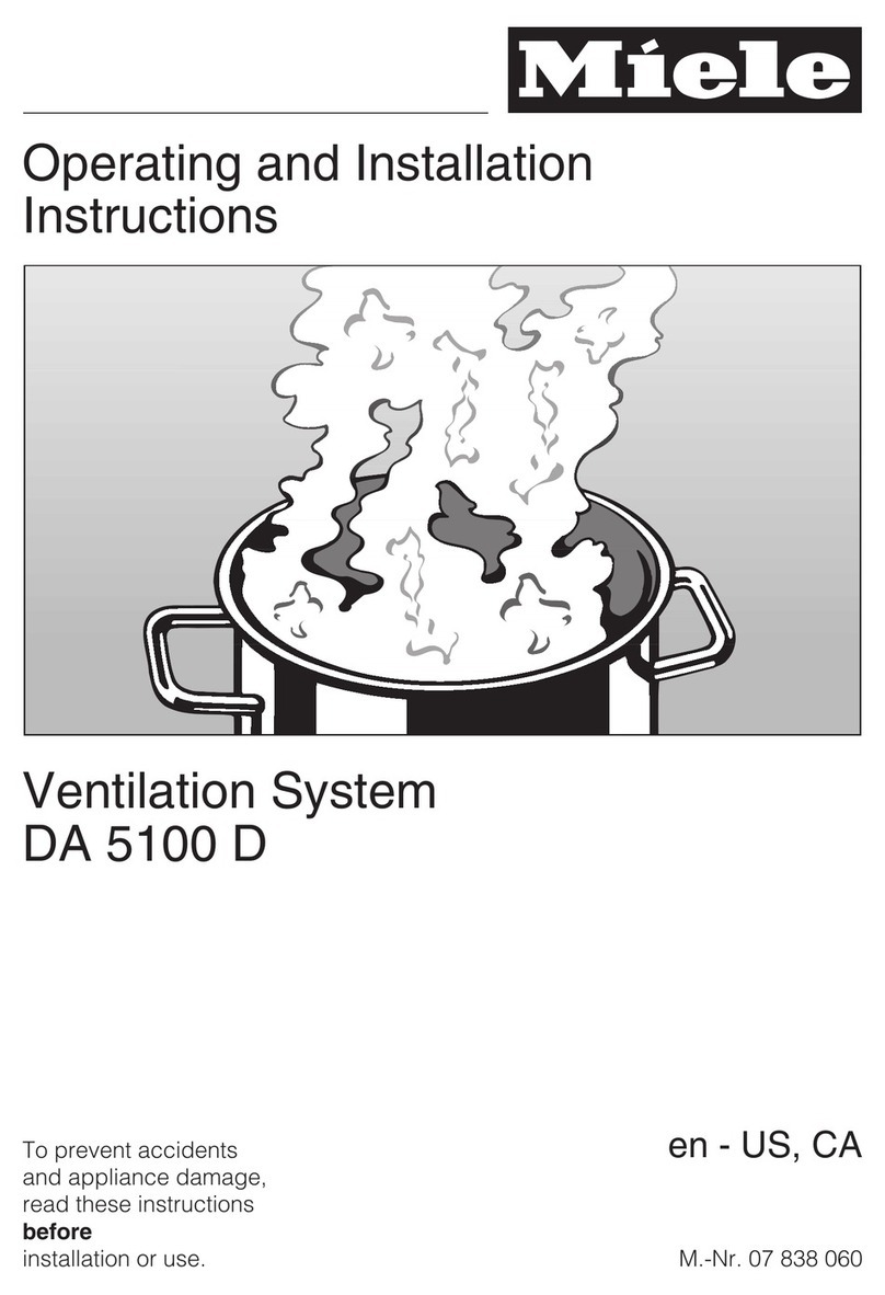 Miele DA 5100 D Operating and installation instructions