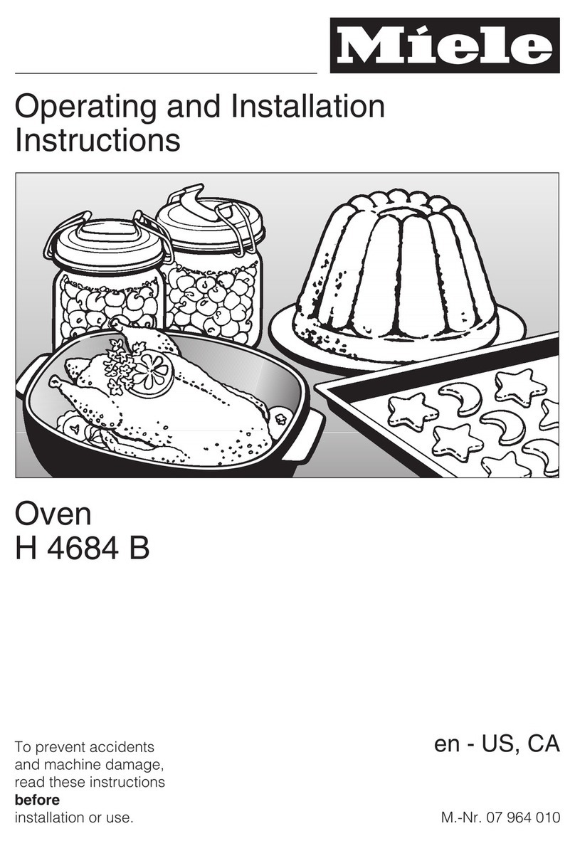 Miele H 4684 B Operating and Specification sheet
