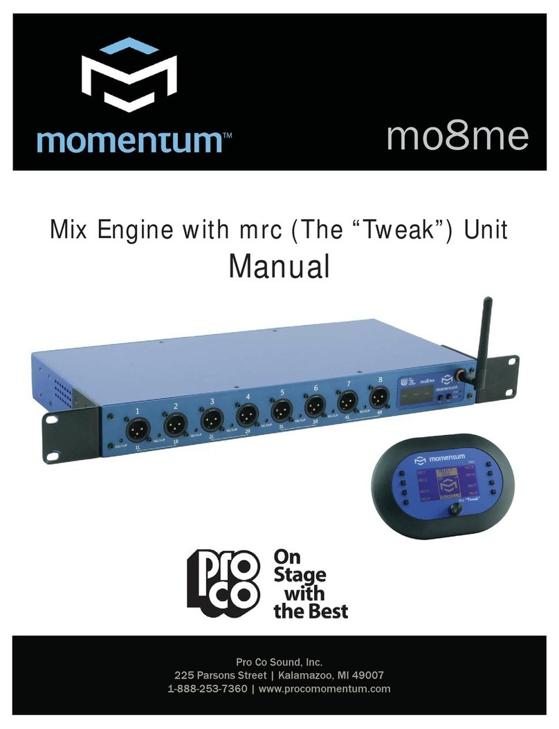 Pro Co Sound Momentum MO8ME user manual
