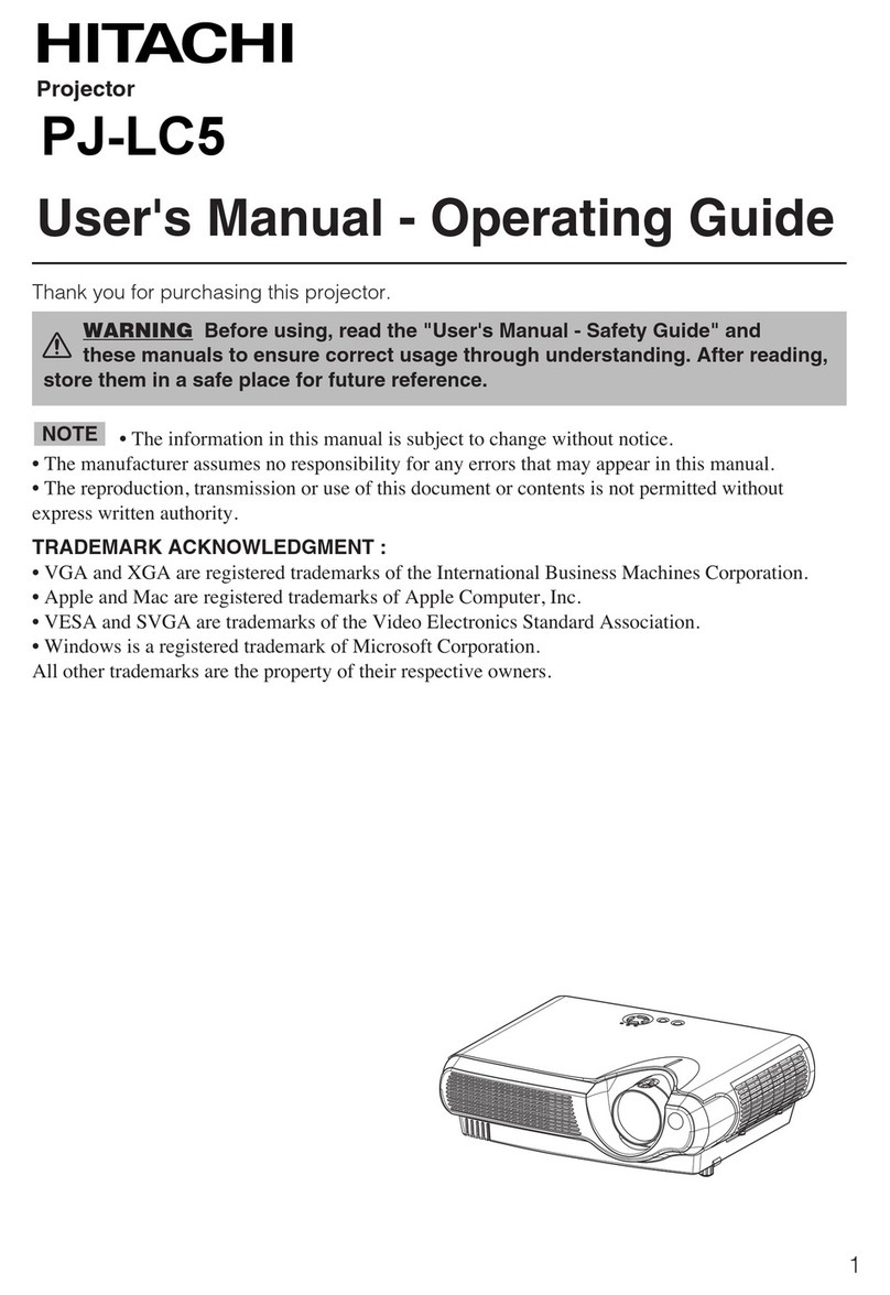 Hitachi PJ-LC5 User manual