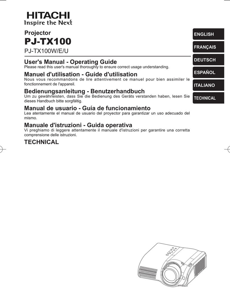 Hitachi PJ-TX100W User manual