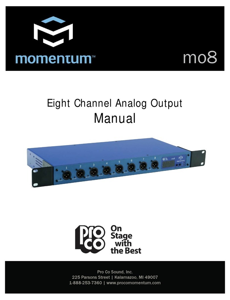 Pro Co Sound Momentum MO8 manual