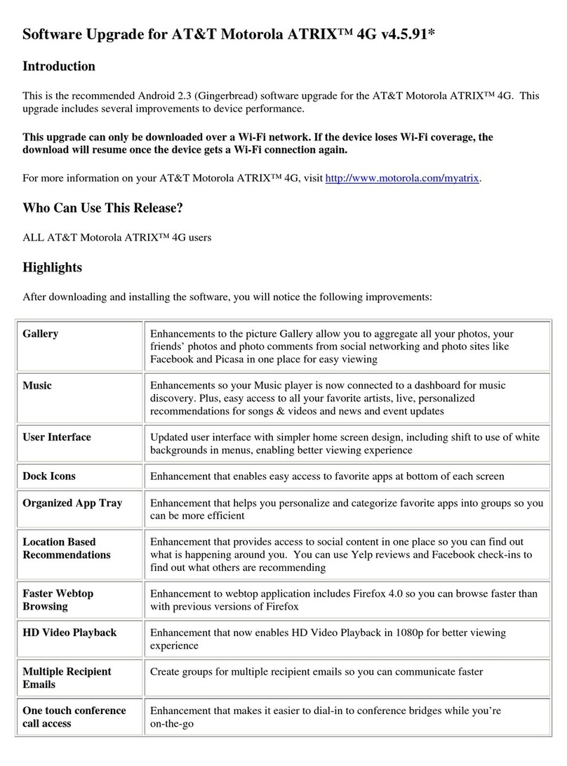 Motorola ATRIX 4G - Software manual